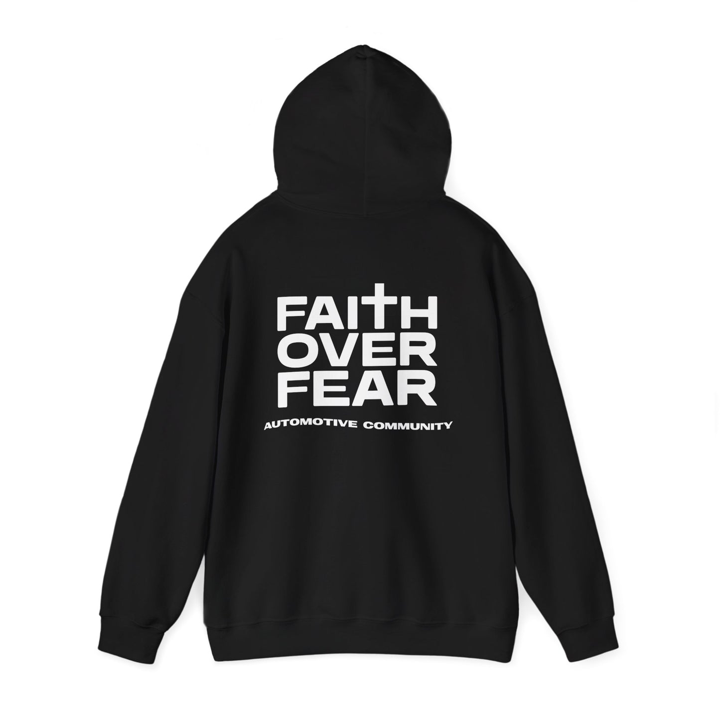 Faith over Fear Automotive Logo Hoodie