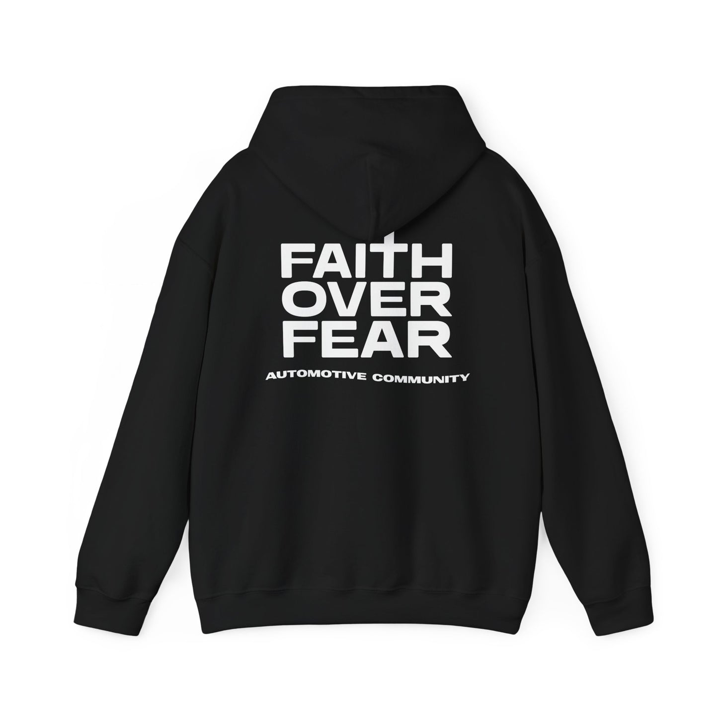 Faith over Fear Automotive Logo Hoodie