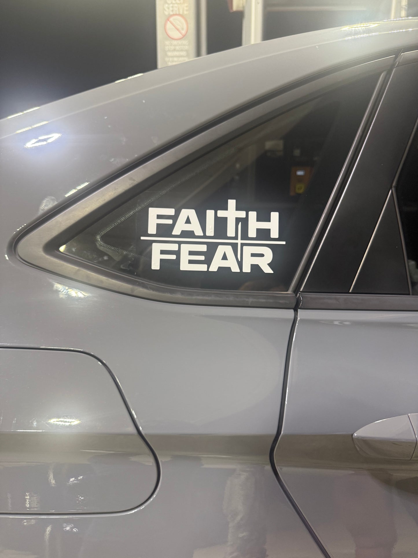 Faith Over Fear Cross Decal