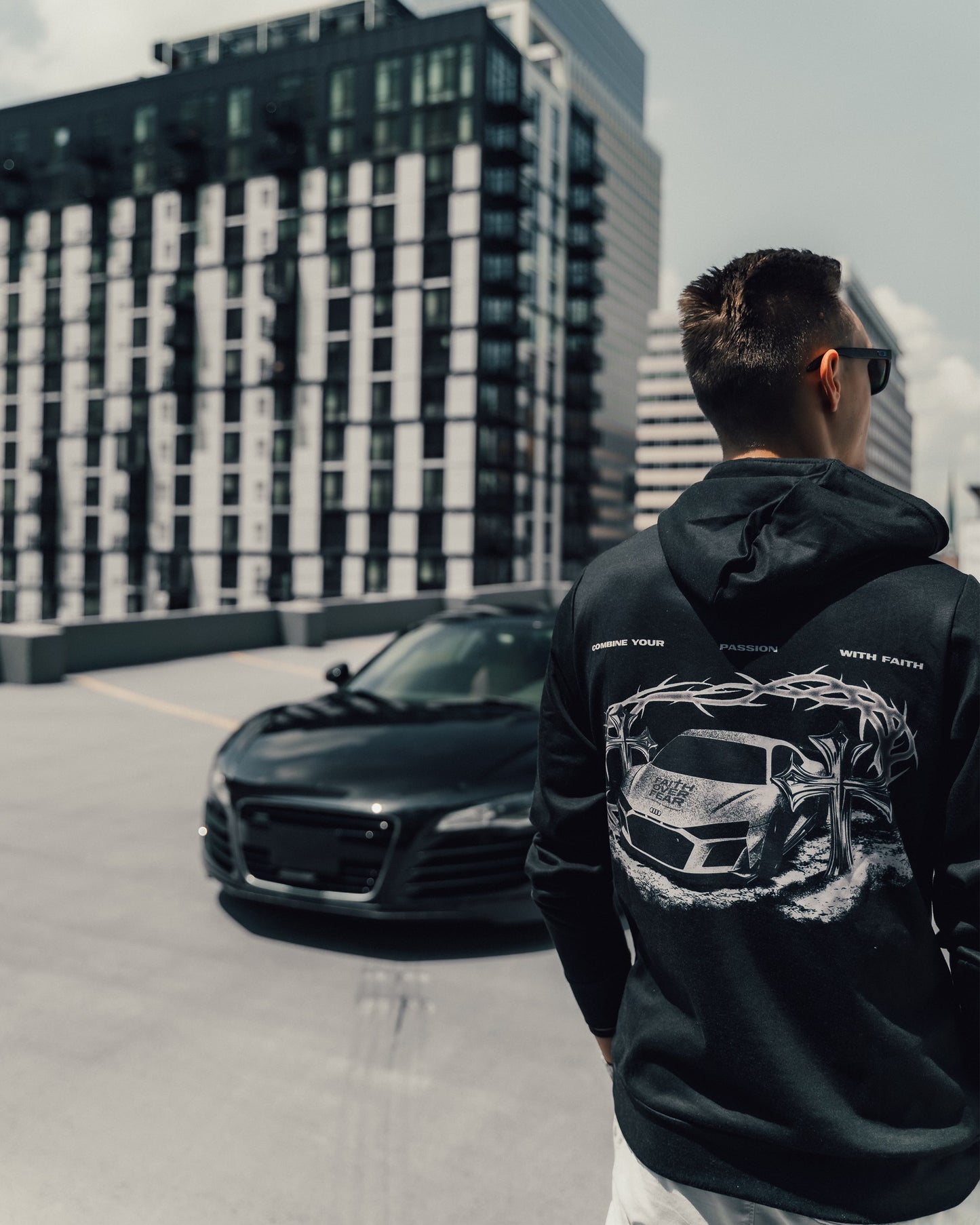 Audi r8 Faith over Fear Hoddie