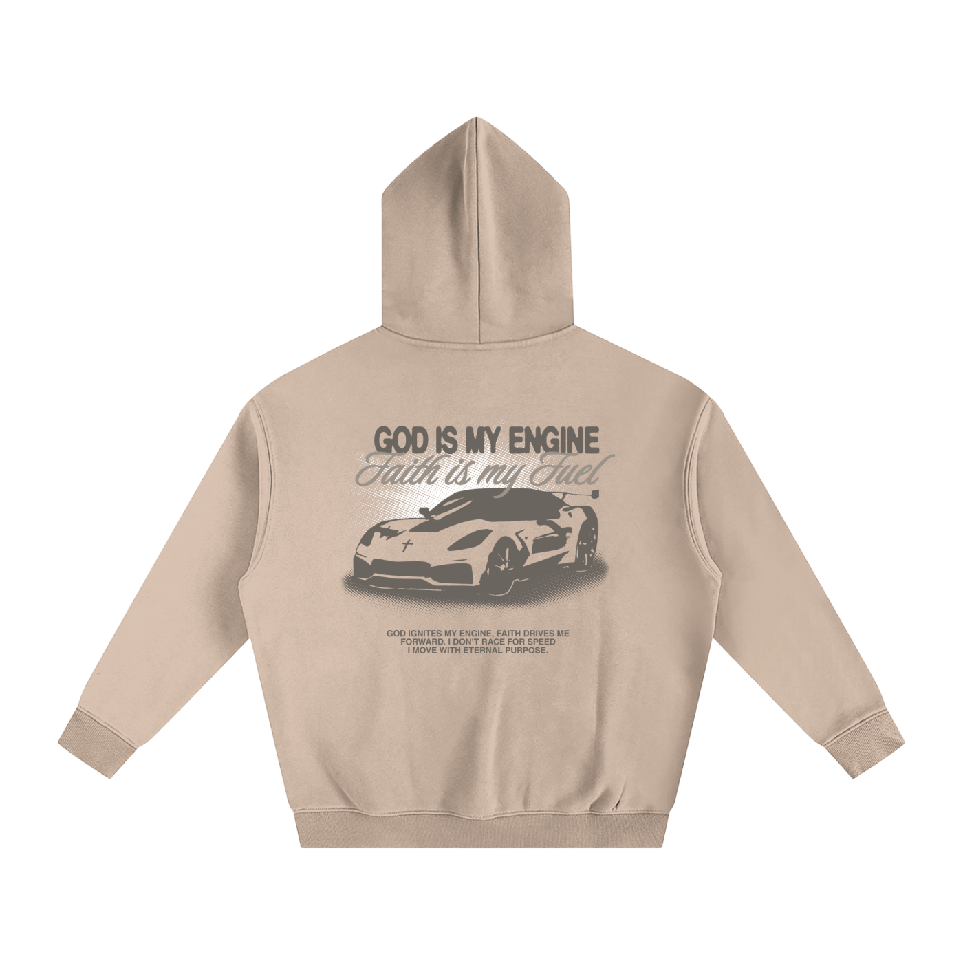 FoF (God is my engine) Oversized Thick Hoodie