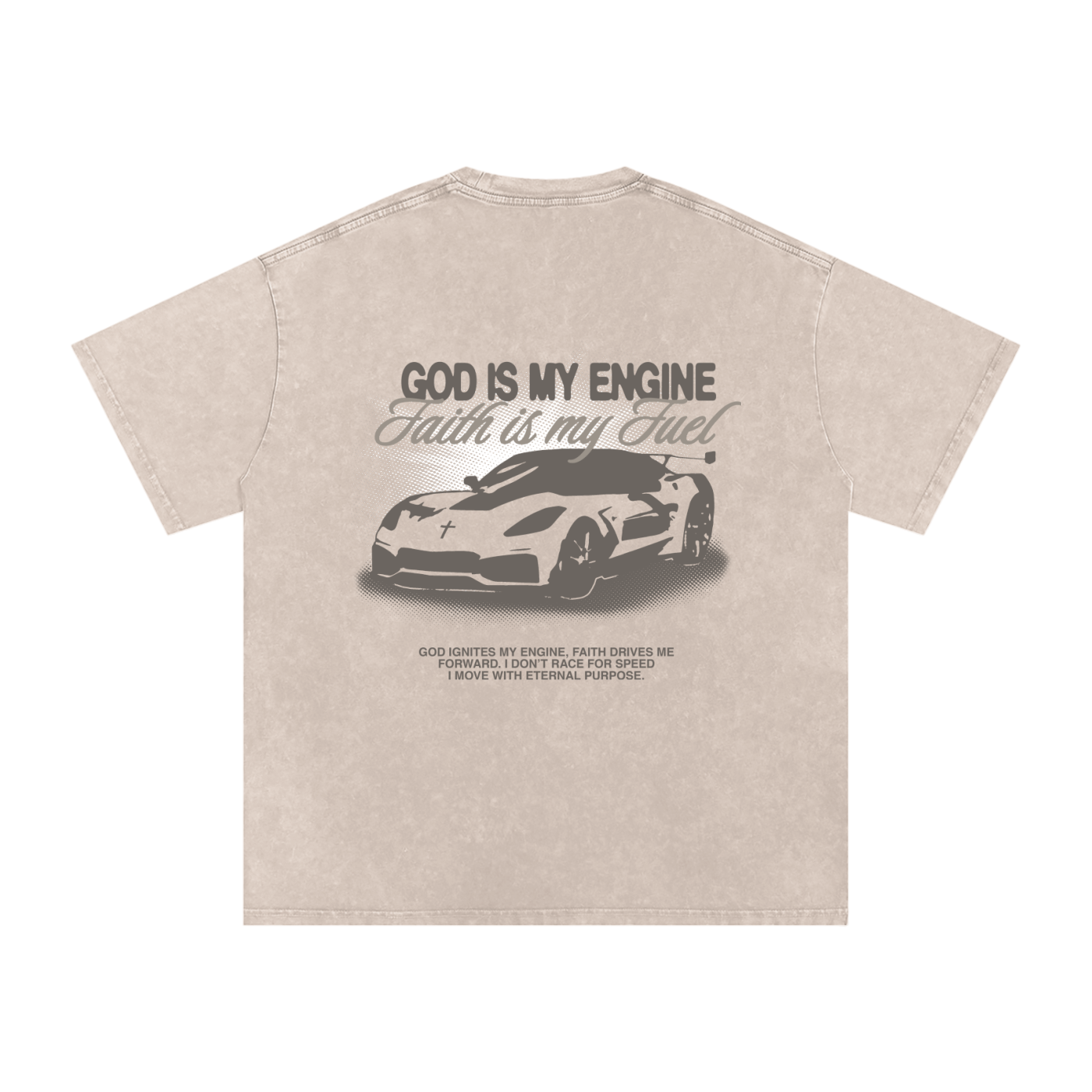 FoF "God is my Engine" Snow Washed T-Shirt