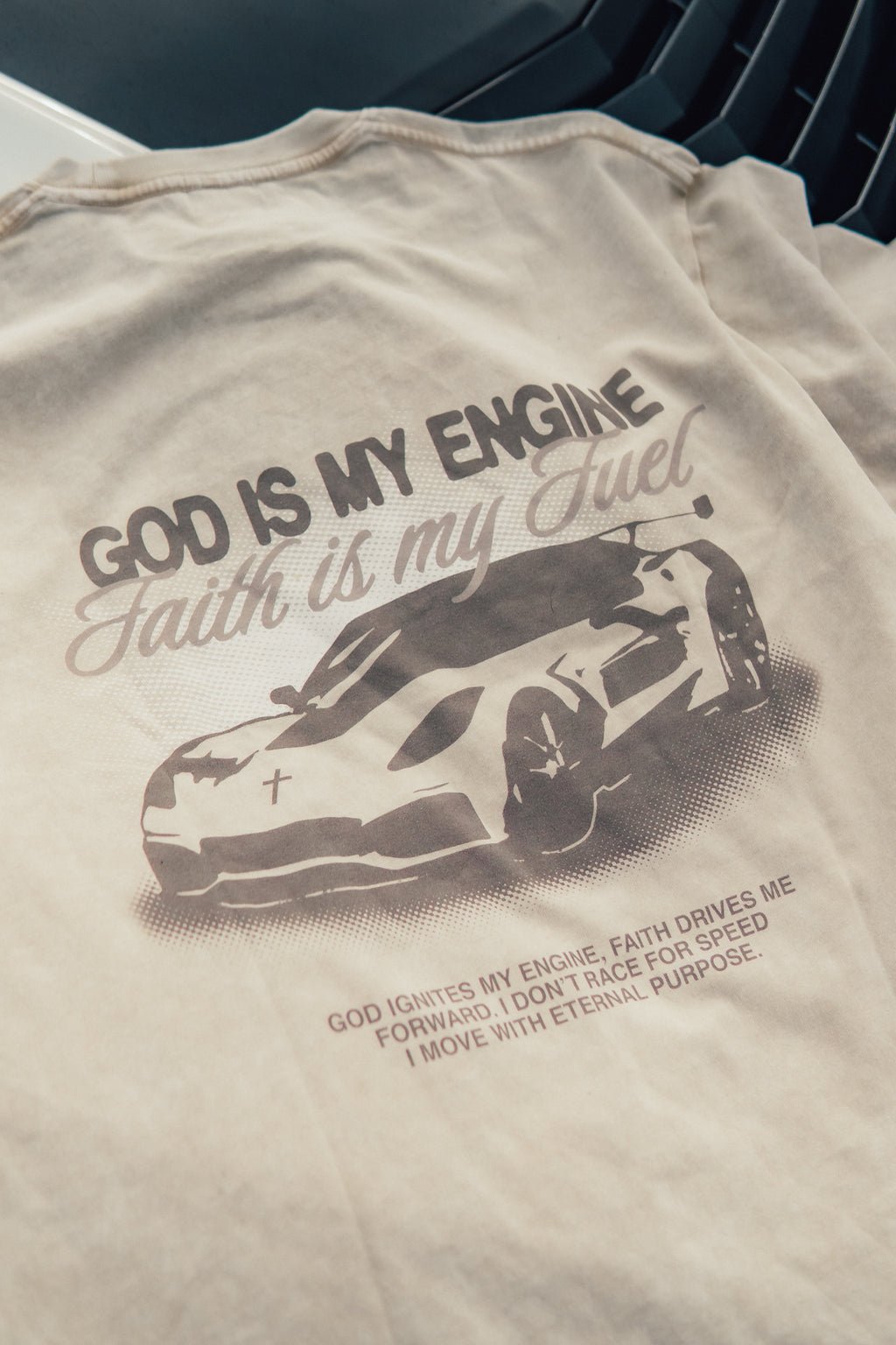FoF "God is my Engine" Snow Washed T-Shirt