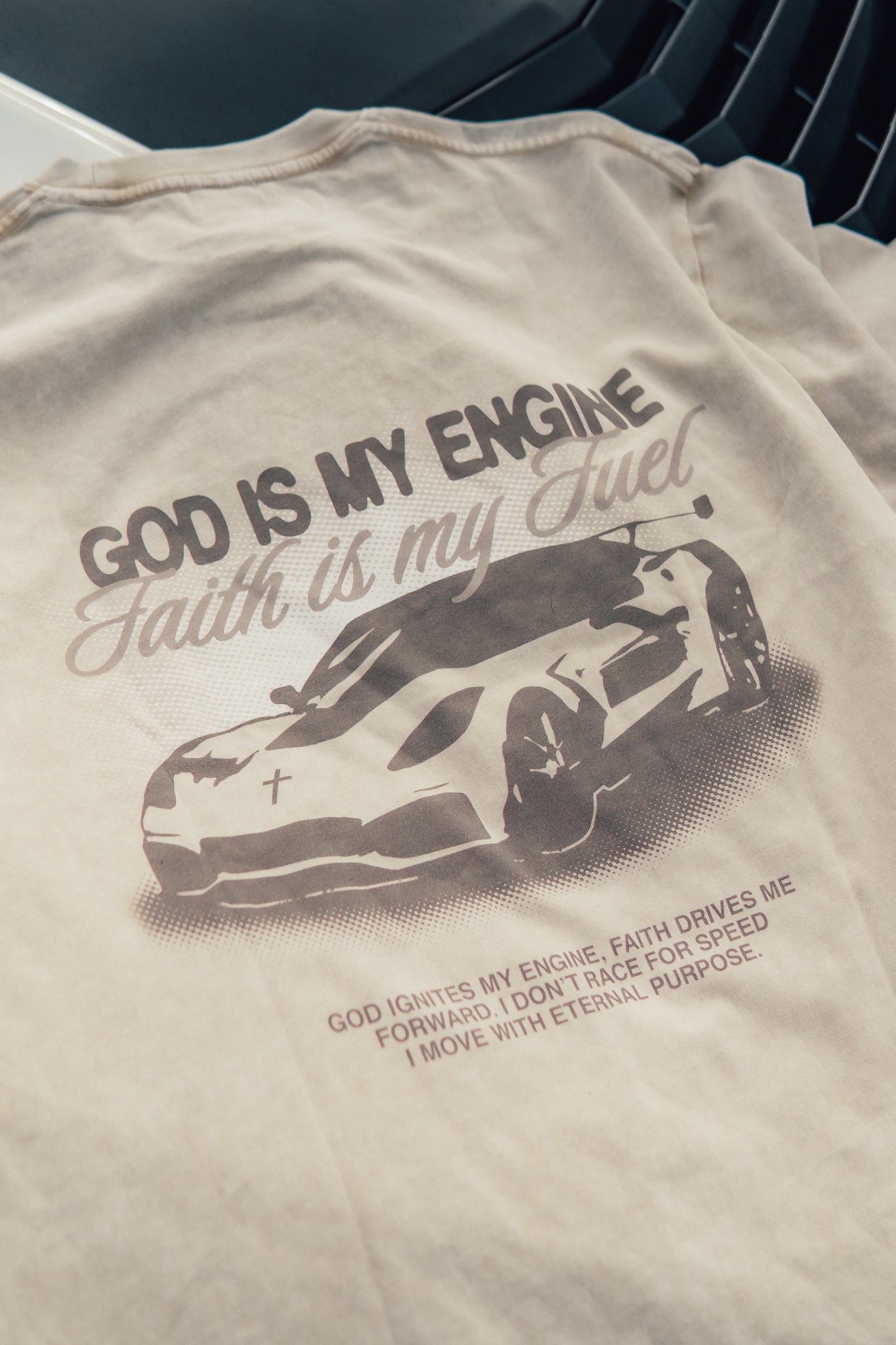 FoF "God is my Engine" Snow Washed T-Shirt