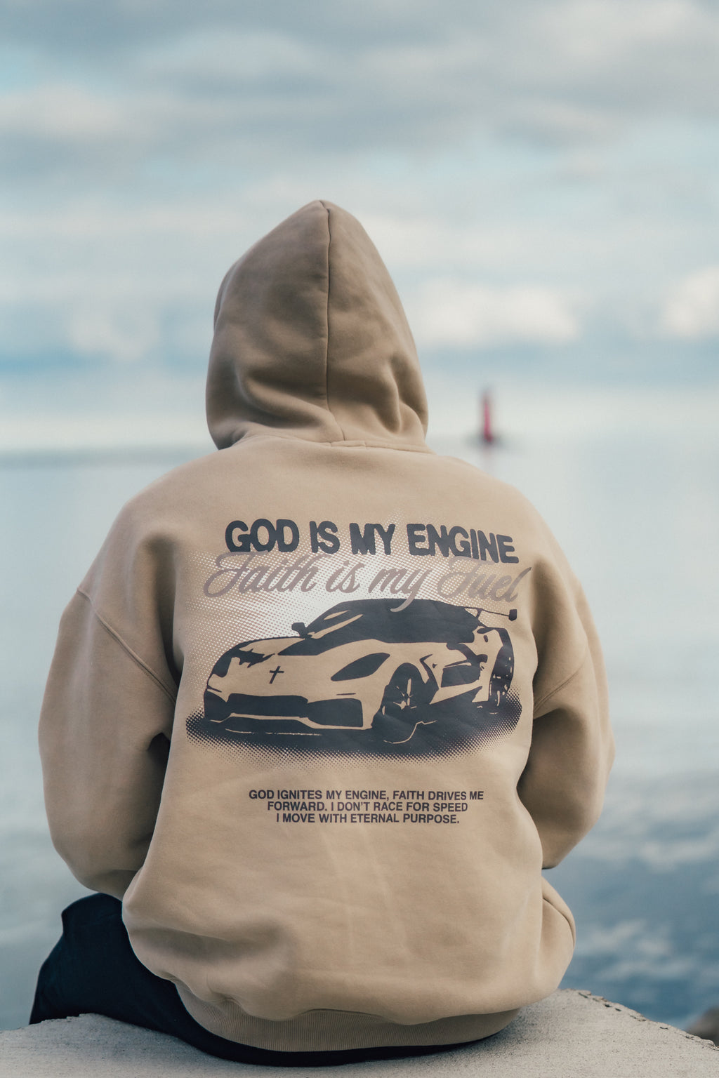 FoF (God is my engine) Oversized Thick Hoodie
