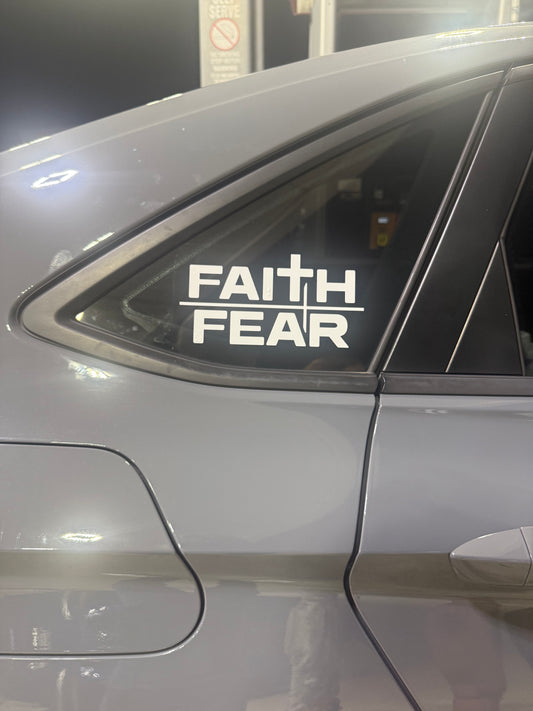 Faith Over Fear Cross Decal